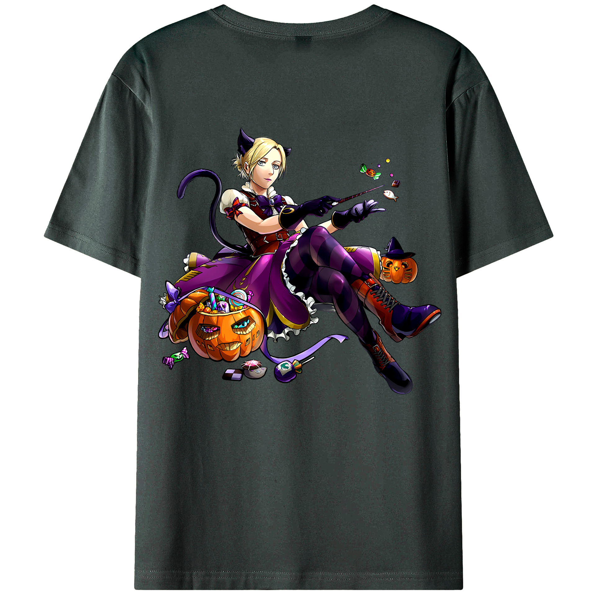 （画像用） 進撃の巨人 アニ・レオンハート Attack on Titan Annie Leonhart 綿100％ メンズ半袖Tシャツ（バックプリント） 通気性